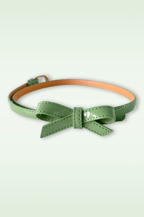 Banned Retro - Gold Rush riem in saliegroen