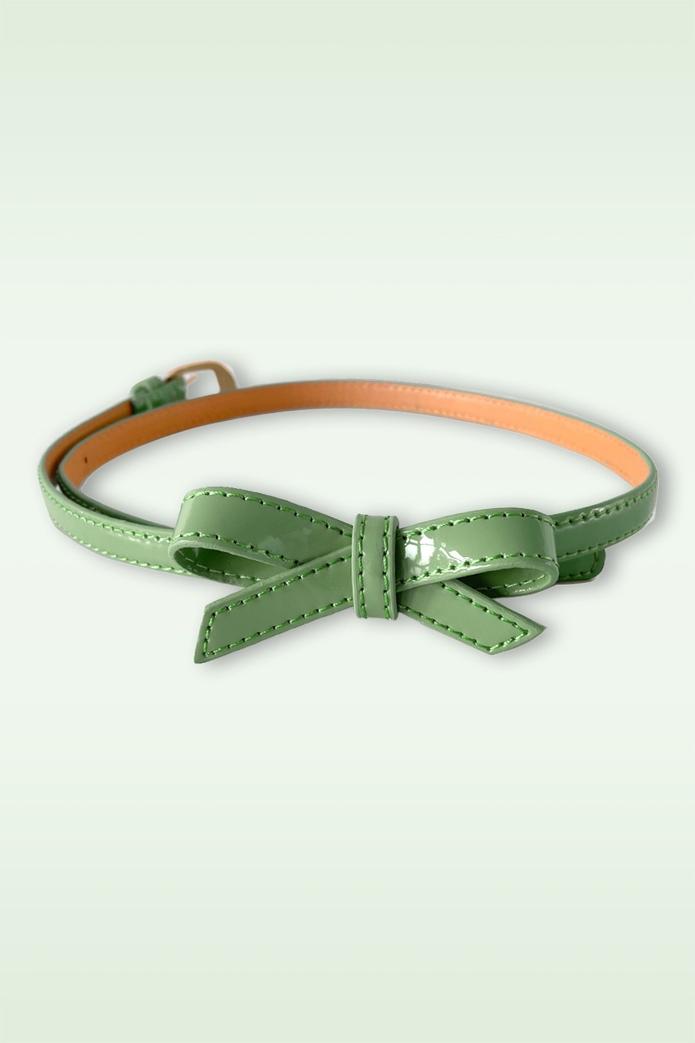 Banned Retro - Gold Rush riem in saliegroen