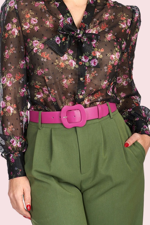 Banned Retro - Rosa-Lee riem in roze 2