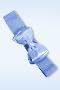 Banned Retro - Bella Bow riem in korenbloemblauw