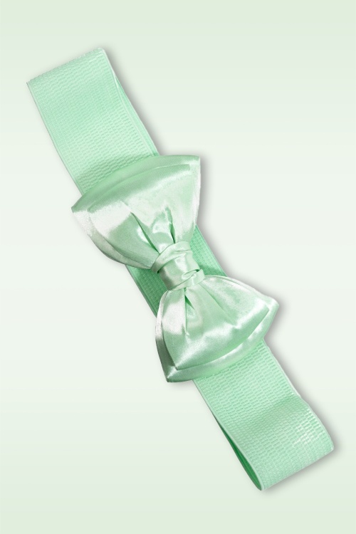 Banned Retro - Bella Bow riem in mint