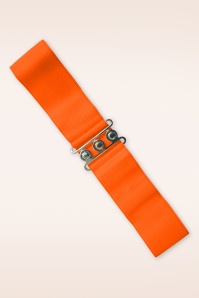 Banned Retro - Lauren Vintage stretch riem in oranje