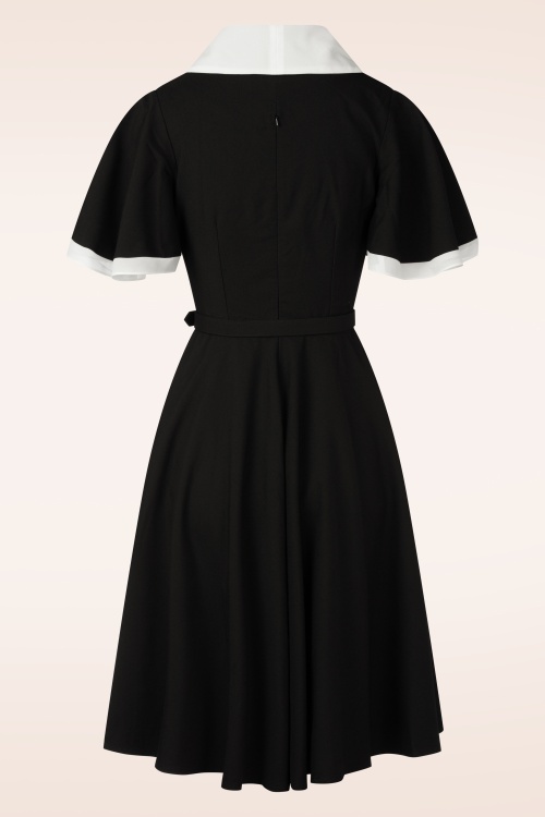 Vintage Diva  - Topvintage exclusive ~ Coco Eliza swing jurk in zwart 7