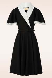 Vintage Diva  - Topvintage exclusive ~ Coco Eliza swing jurk in zwart 2