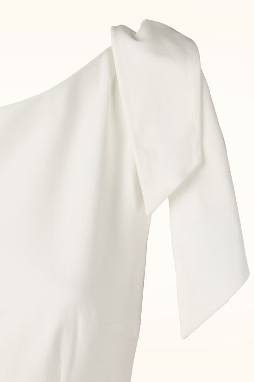 Vintage Diva  - Topvintage exclusive ~ Audrey pencil jurk in crème 5