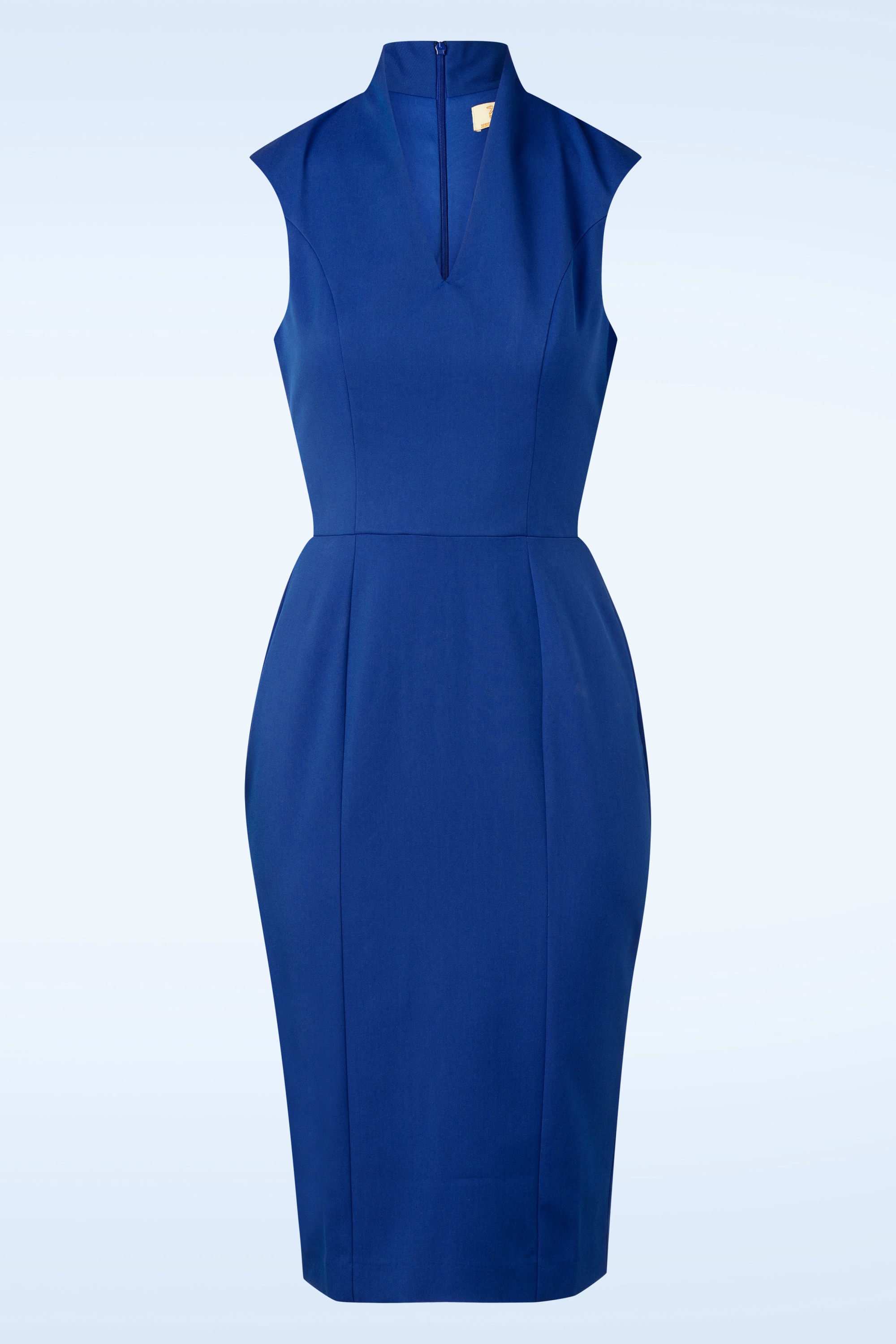 Vintage Diva  - Topvintage exclusive ~ Scarlet pencil jurk met overrok in koningsblauw 5