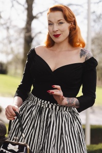 Banned Retro - Dixie Plain top in zwart