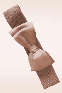 Banned Retro - Bella Bow riem in taupe