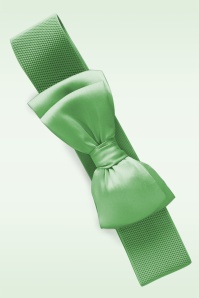 Banned Retro - Bella Bow riem in zeegroen