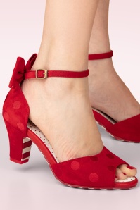 Lola Ramona - Ava Valentina suède pumps in rood