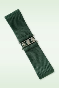 Banned Retro - Lauren Vintage stretcht riem in dennengroen