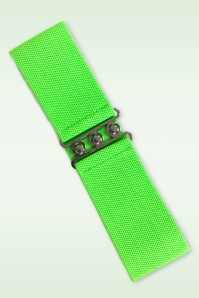Banned Retro - Lauren Vintage stretch riem in Halloween groen