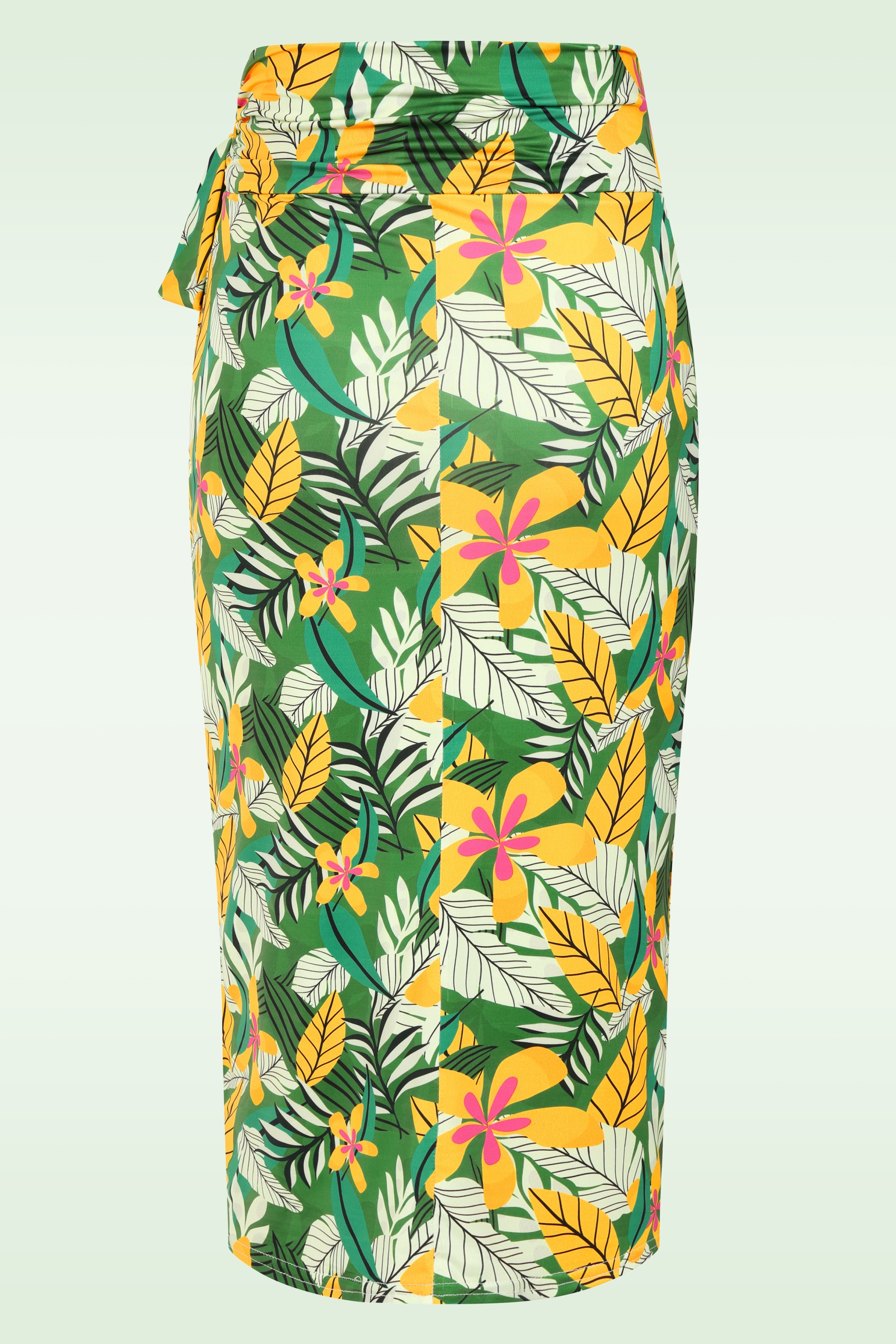 Vintage Chic for Topvintage - Topvintage exclusive ~ Isla Paradise wikkelrok in groen en multi 3