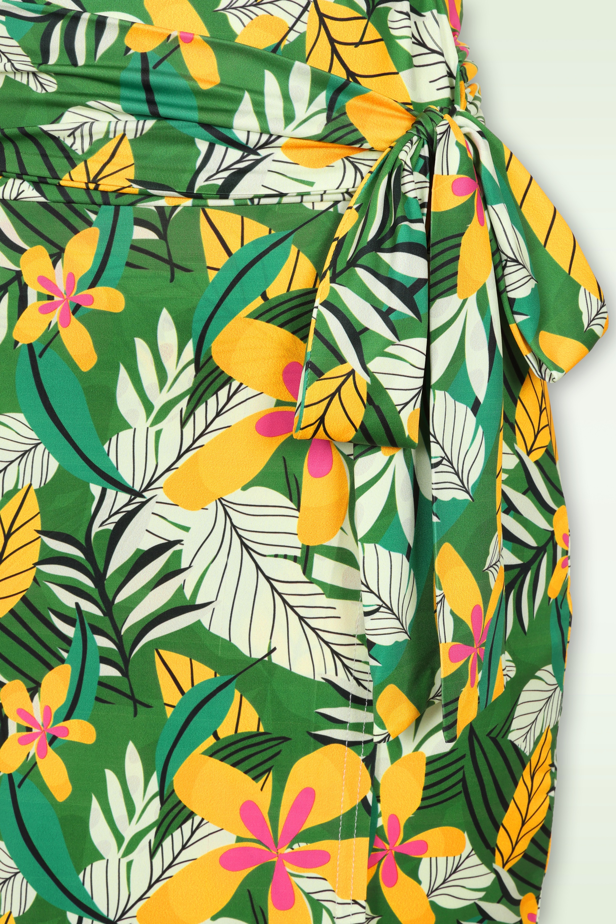 Vintage Chic for Topvintage - Topvintage exclusive ~ Isla Paradise wikkelrok in groen en multi 2