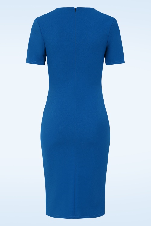 Vintage Chic for Topvintage - Topvintage exclusive ~ Victoria pencil jurk in koningsblauw 3