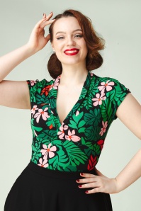 Blutsgeschwister - Mon Cher Cache-Coeur top in Dreaming Under Palm Leaf 