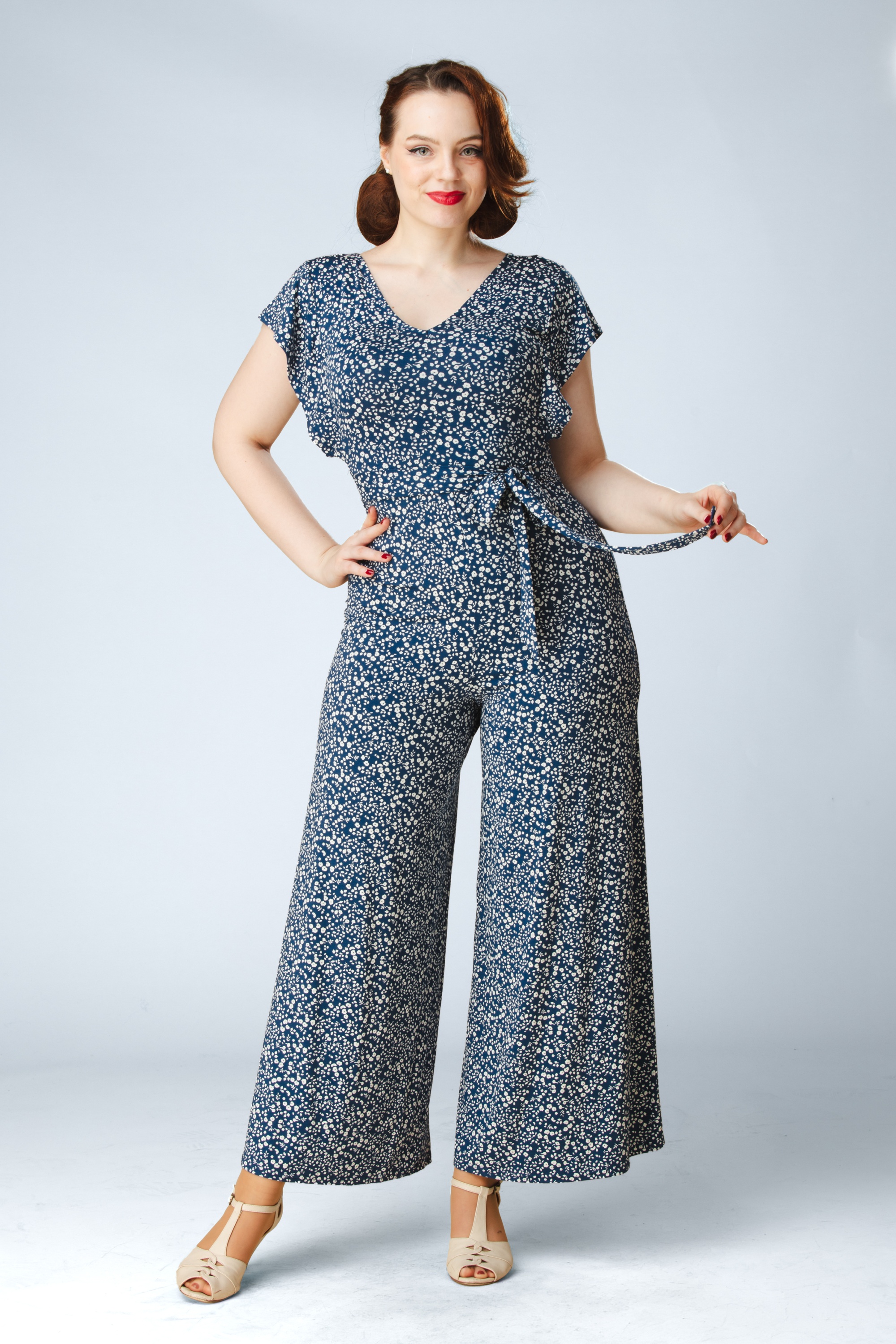 Blutsgeschwister - Wonder of Wisdom jumpsuit in sparkling spectacle blauw