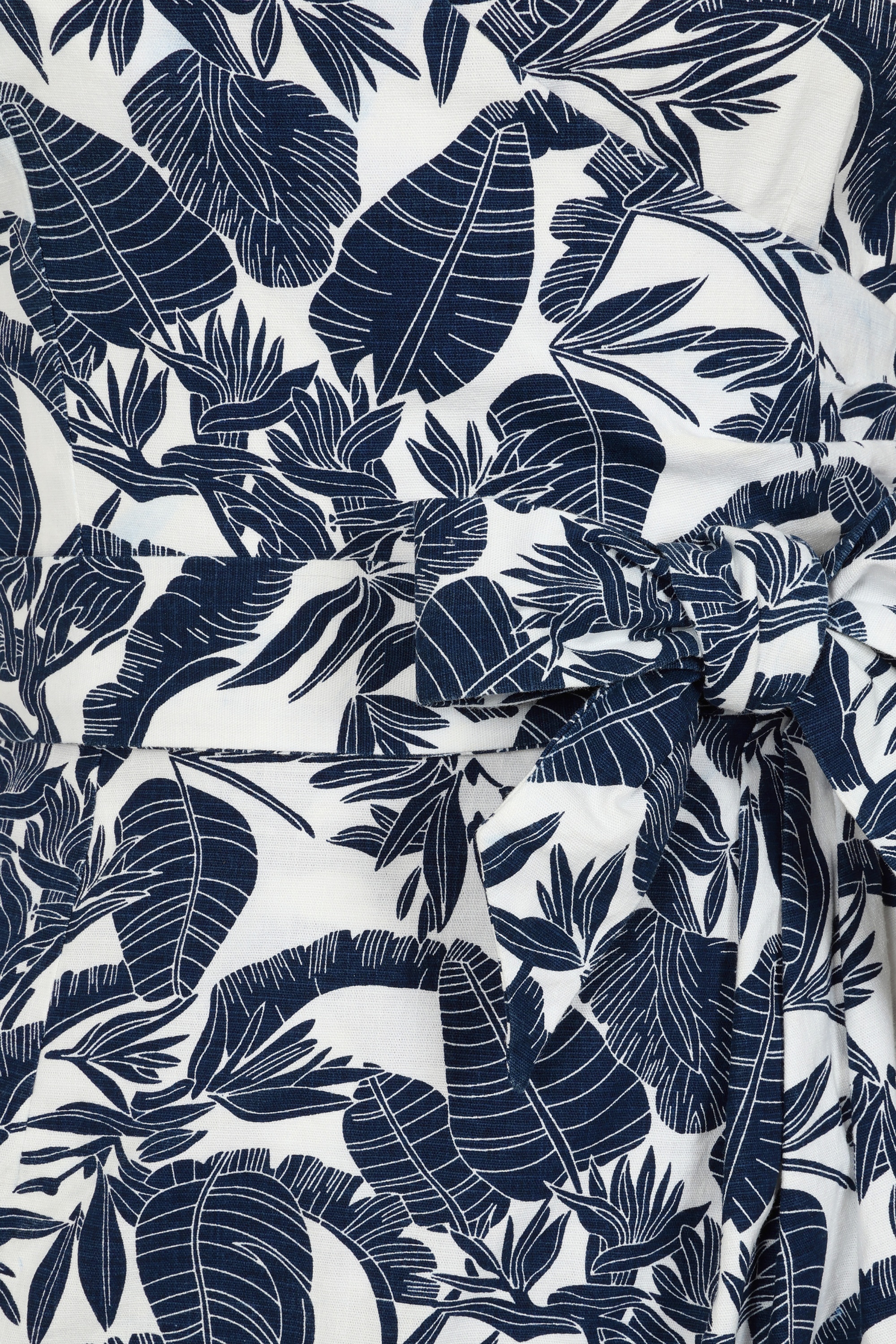 Glamour Bunny - Topvintage exclusive ~ Natalia Tropical pencil jurk in wit en navy 5