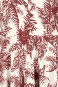 Glamour Bunny - Topvintage exclusive ~ Yade Tropical swing jurk in wit en roestrood 5