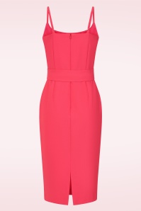 Glamour Bunny - Topvintage exclusive ~ Joanie pencil jurk met bolero in koraal 6