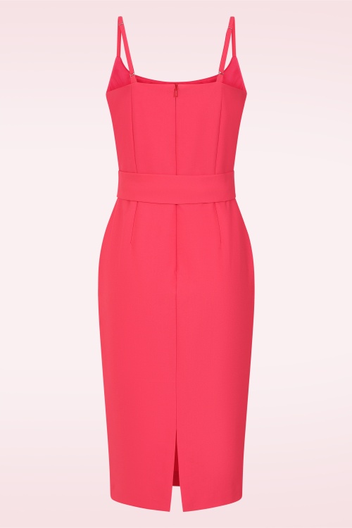 Glamour Bunny - Topvintage exclusive ~ Joanie pencil jurk met bolero in koraal 6