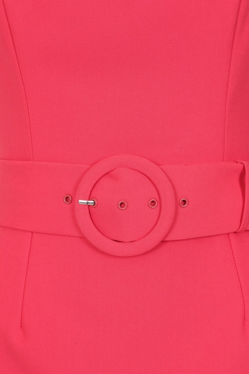 Glamour Bunny - Topvintage exclusive ~ Joanie pencil jurk met bolero in koraal 7