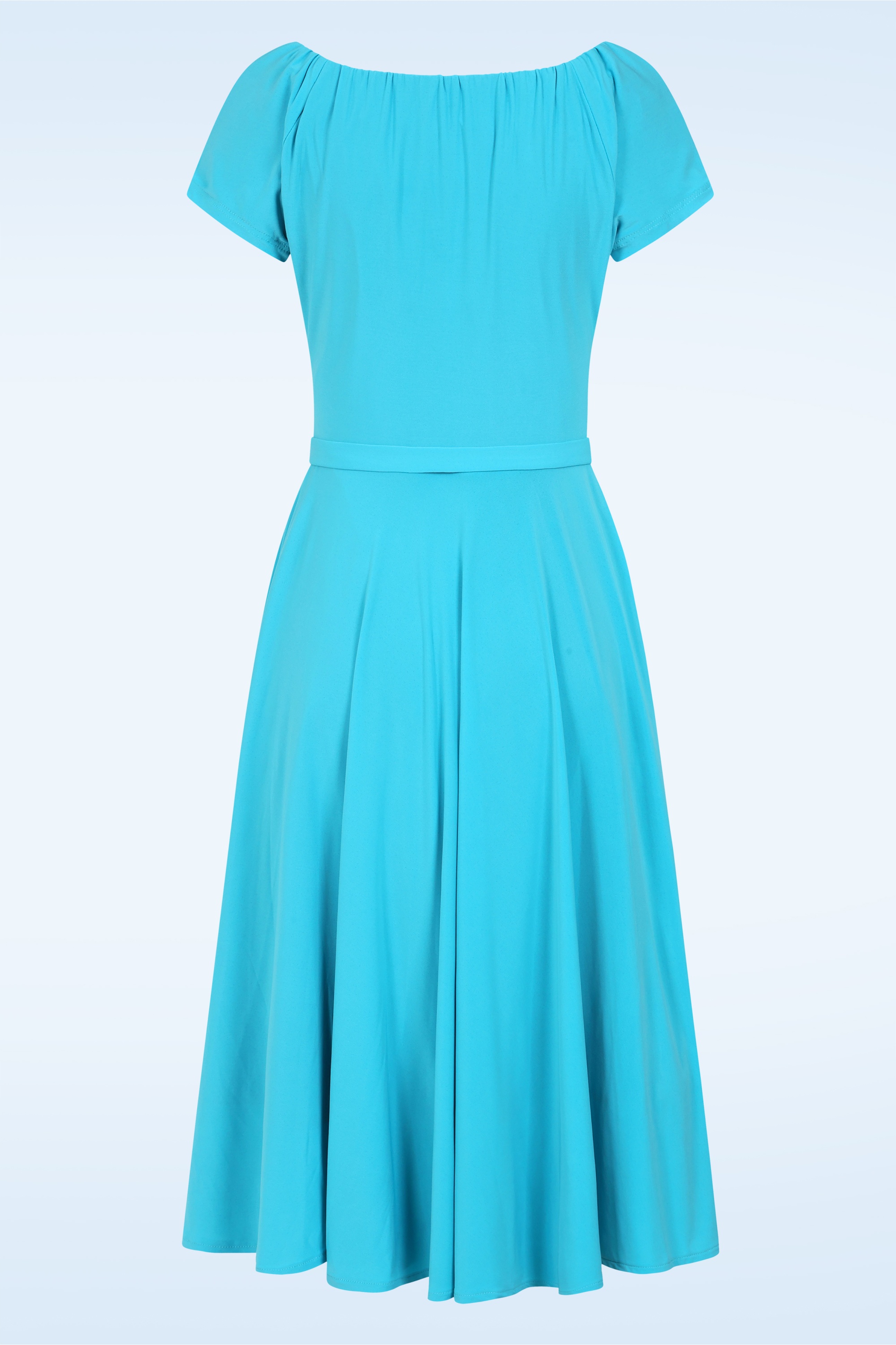 Glamour Bunny - Topvintage exclusive ~ Marilyn swing jurk in hemelsblauw 4