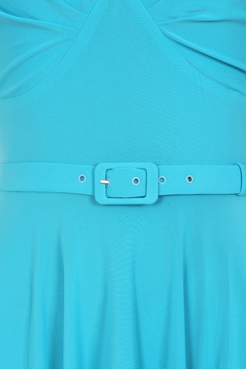 Glamour Bunny - Topvintage exclusive ~ Marilyn swing jurk in hemelsblauw 6