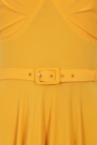 Glamour Bunny - Topvintage exclusive ~ Marilyn swing jurk in bumblebee geel 5