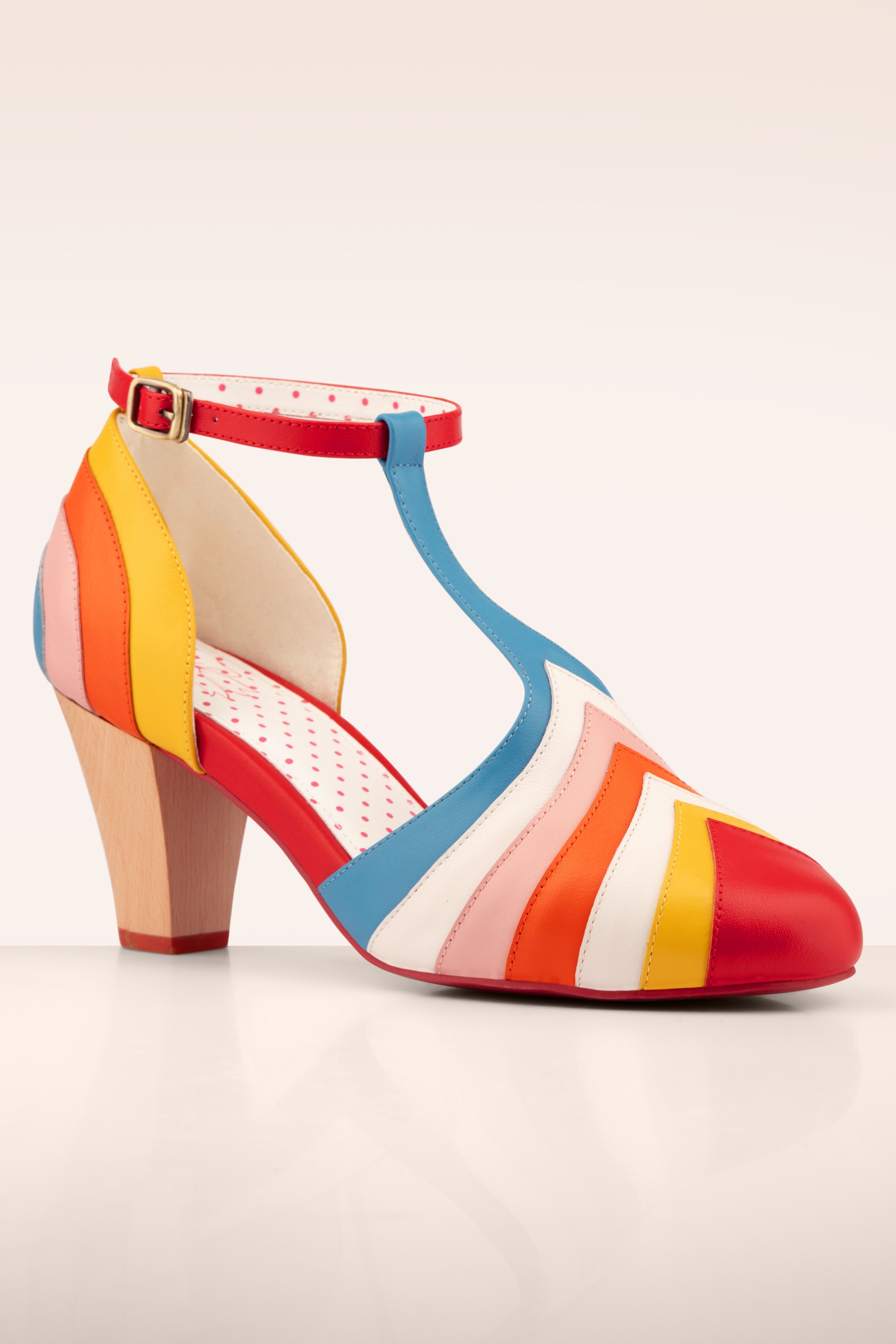 Lola Ramona - Elsie Retro t-strap pumps in multi 4