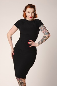 Vintage Chic for Topvintage - Topvintage exclusive ~ Rachel pencil jurk in zwart