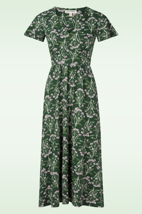 Seasalt - Chateaux Cotton midaxi jurk in yarrow study treetop