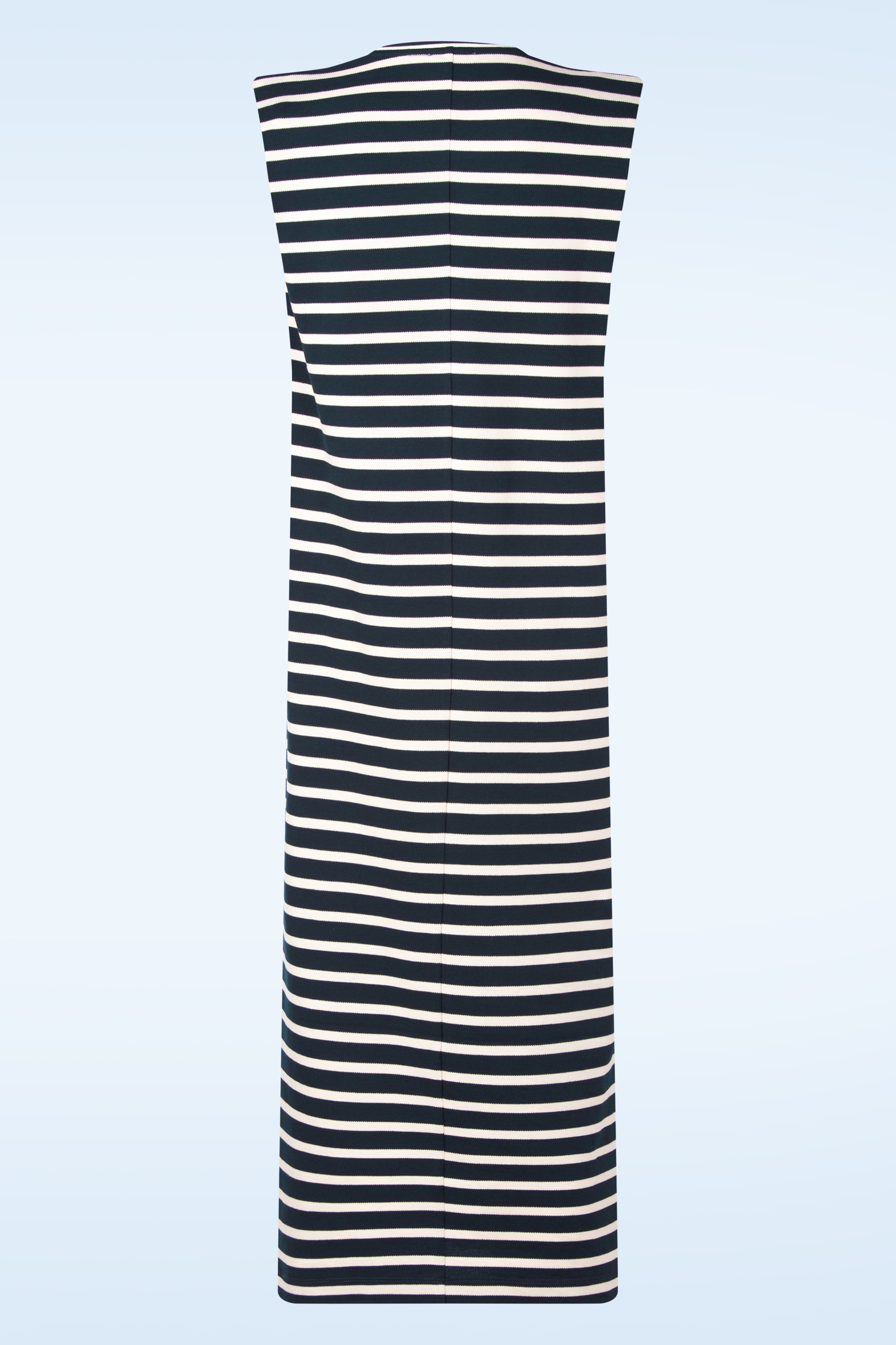 You’re My Lobster by K-design - Marina Stripe katoenen maxi jurk in marineblauw en wit 4