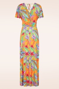 Vintage Chic for Topvintage - Topvintage exclusive ~ Malia Tropical maxi jurk in geel en multi 3