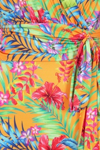 Vintage Chic for Topvintage - Topvintage exclusive ~ Malia Tropical maxi jurk in geel en multi 2