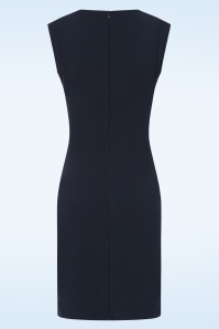 Vintage Chic for Topvintage - Topvintage exclusive ~ Daphne Mod jurk in navy en rood 3
