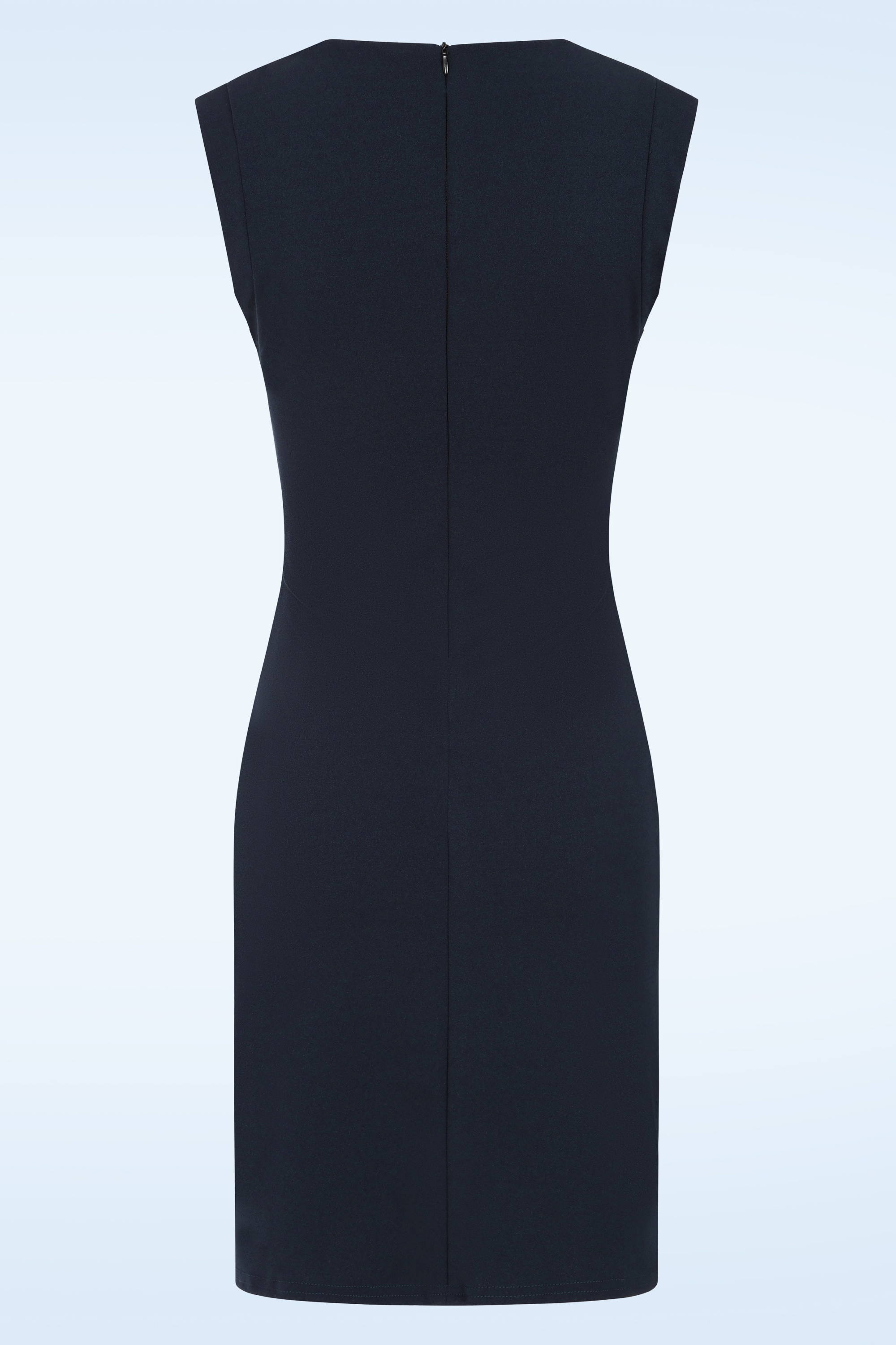 Vintage Chic for Topvintage - Topvintage exclusive ~ Daphne Mod jurk in navy en rood 3