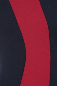 Vintage Chic for Topvintage - Topvintage exclusive ~ Daphne Mod jurk in navy en rood 2