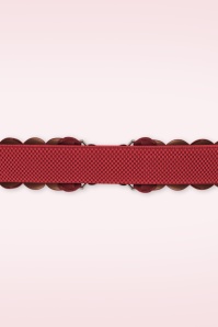 Banned Retro - Audrey stretch riem in bordeauxrood 4