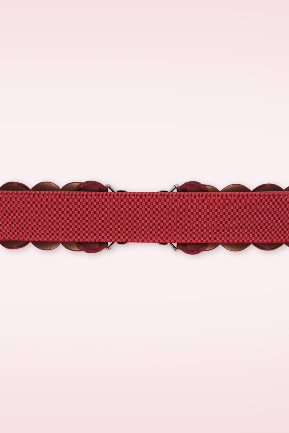 Banned Retro - Audrey stretch riem in bordeauxrood 4