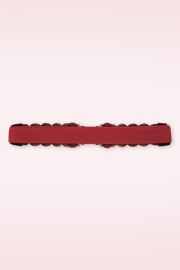 Banned Retro - Audrey stretch riem in bordeauxrood 3