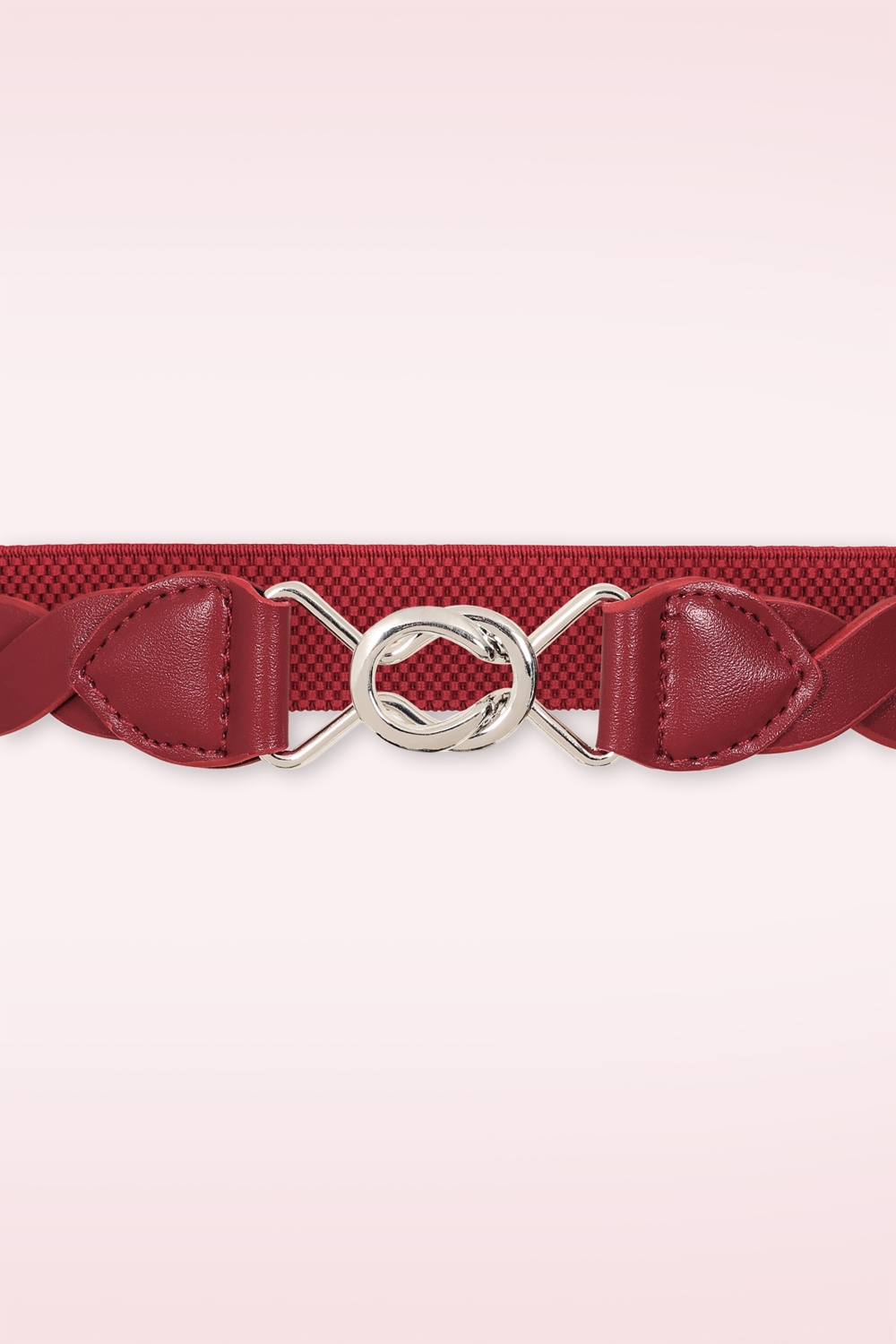 Banned Retro - Audrey stretch riem in bordeauxrood 2