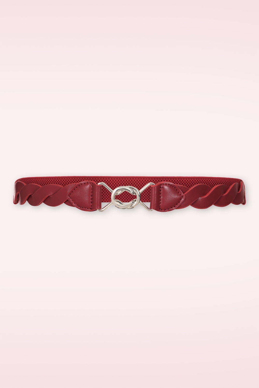Banned Retro - Audrey stretch riem in bordeauxrood