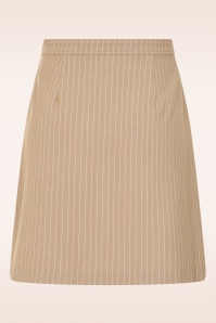 Glamour Bunny Business Babe - Topvintage exclusive ~ Nicky Pinstripe rok in latte 4