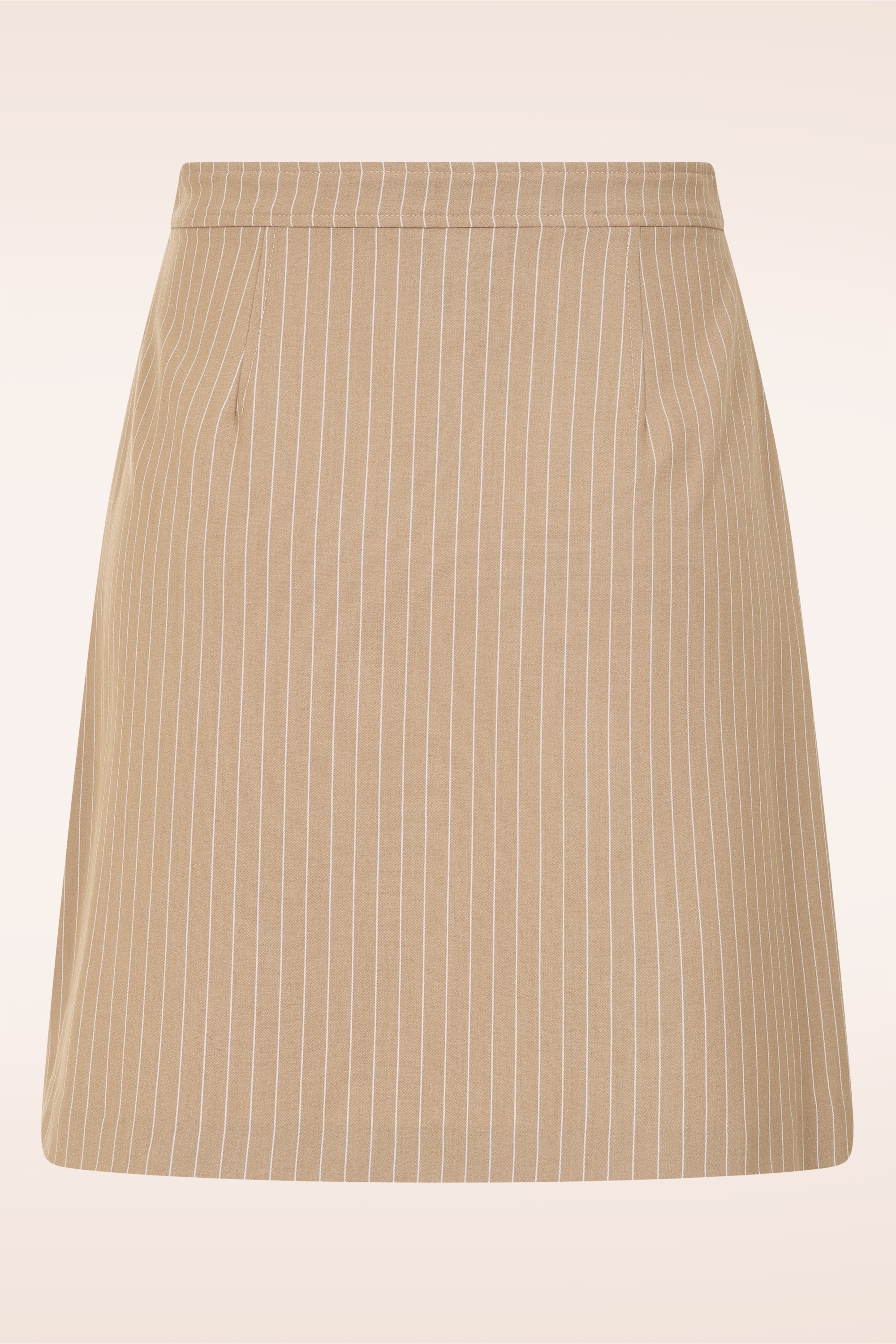 Glamour Bunny Business Babe - Topvintage exclusive ~ Nicky Pinstripe rok in latte 4