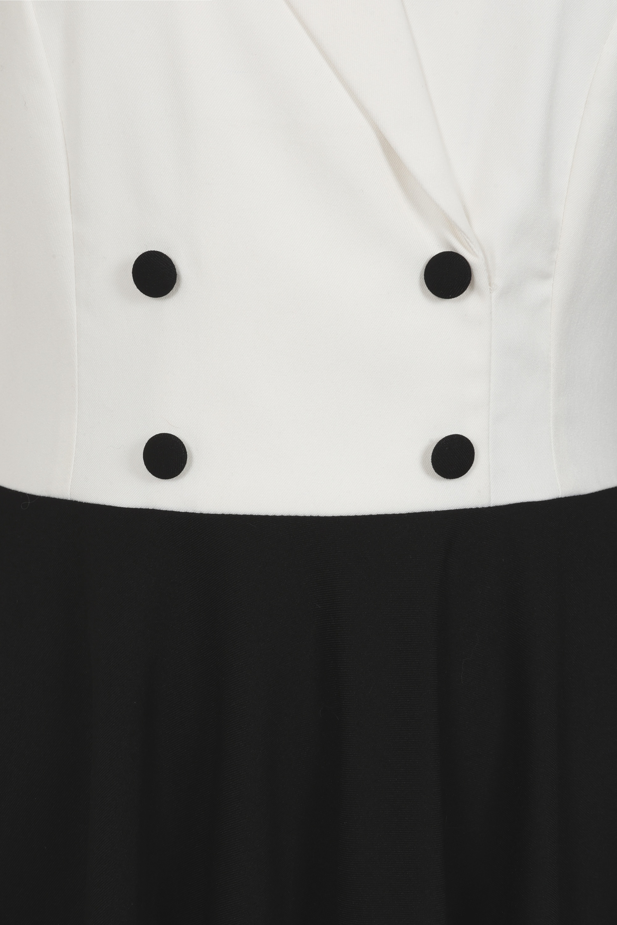 Glamour Bunny Business Babe - Topvintage exclusive ~ Camille blazer swing jurk in zwart en wit 4