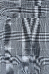 Glamour Bunny Business Babe - Topvintage exclusive ~ Lena Lynn Check pantalon in zwart en wit 3
