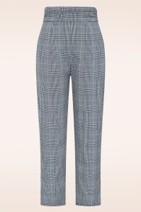 Glamour Bunny Business Babe - Topvintage exclusive ~ Lena Lynn Check pantalon in zwart en wit 2