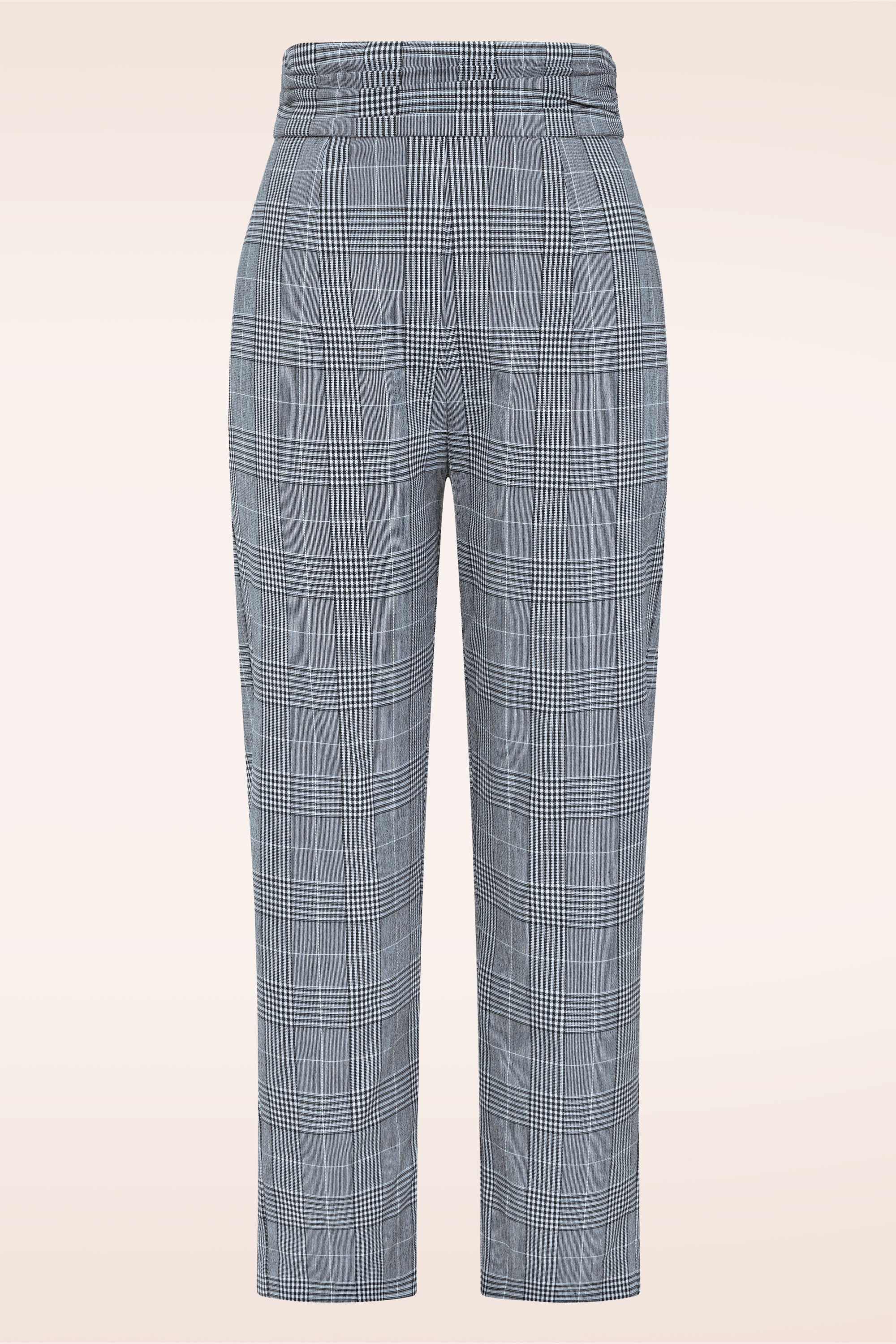 Glamour Bunny Business Babe - Topvintage exclusive ~ Lena Lynn Check pantalon in zwart en wit 2