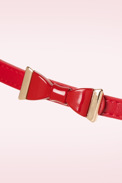 Banned Retro - Summer Love strikriem in rood 2